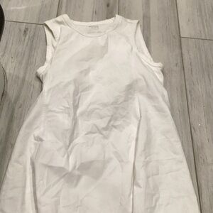 DKNY White Strapless Dress